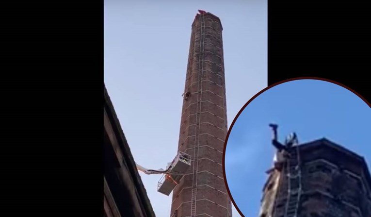 VIDEO Umro muškarac koji je 14 sati visio naopako s dimnjaka u Engleskoj